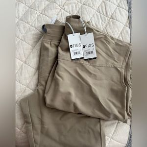 Figs scrubs latte joggers and Rafaela top